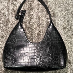 MINI CROCODILE PATTERN FAUX LEATHER SHOULDER BAG